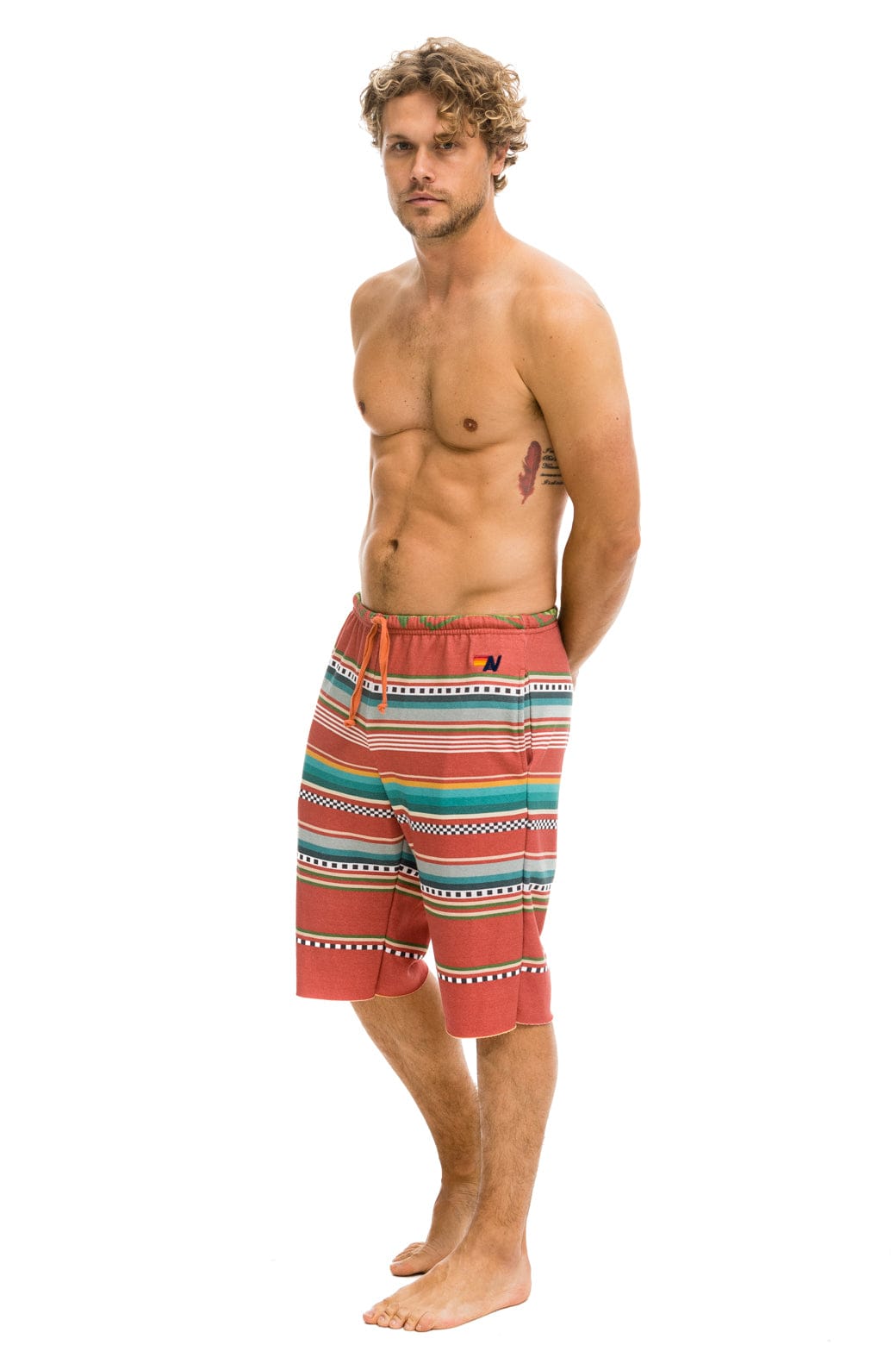 Retro MENS TULUM SWEATSHORTS - RED