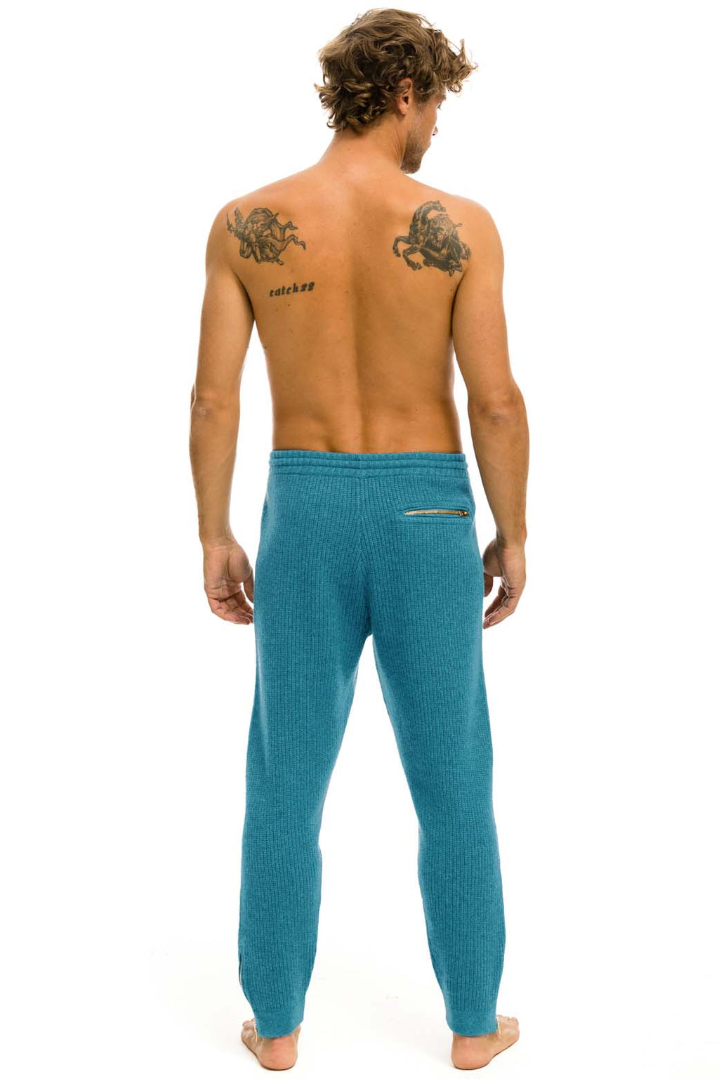 Retro MENS VINTAGE CABIN CASHMERE SWEATER PANT - COBALT