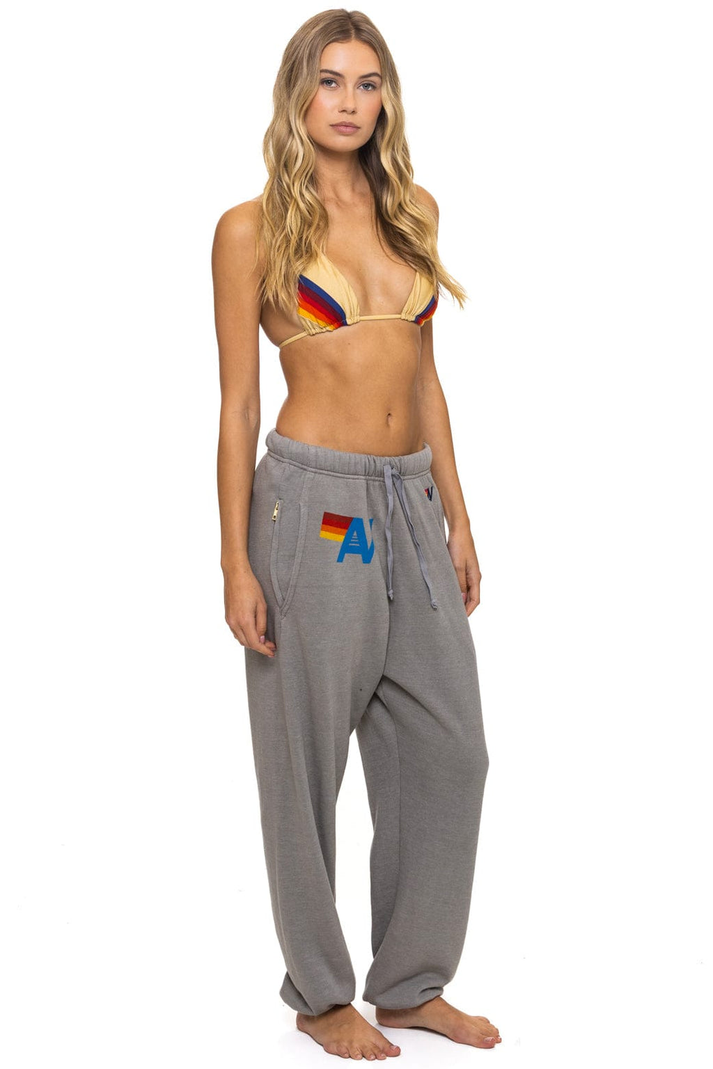 Retro LOGO SWEATPANTS - SLATE