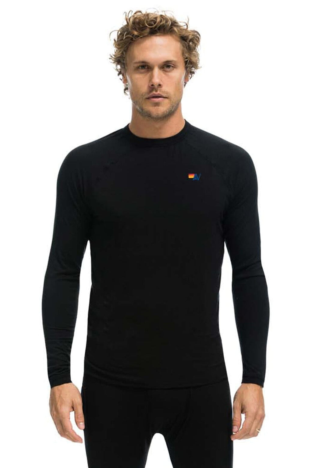 Retro MICRO MODAL BASE LAYER TOP - BLACK