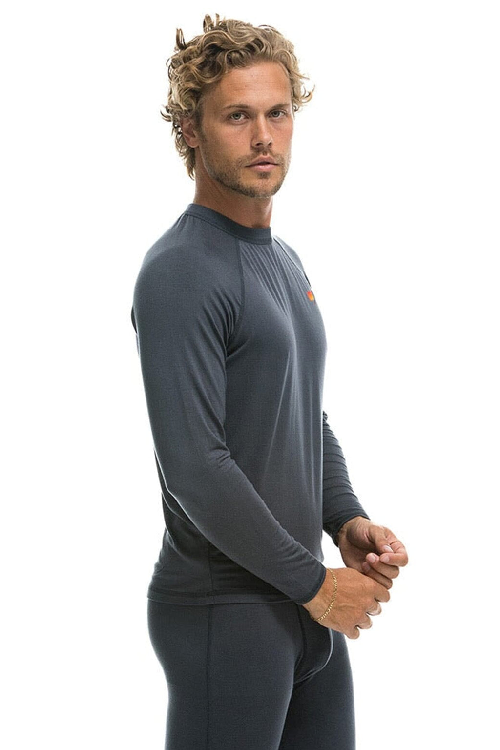 Retro MICRO MODAL BASE LAYER TOP - TITANIUM