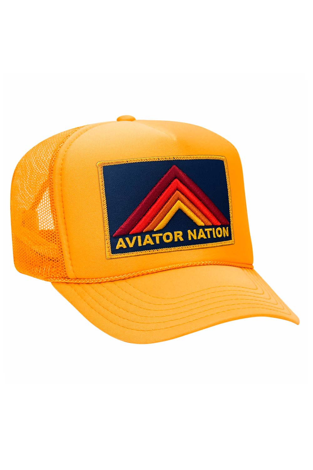 Retro MOUNTAIN STRIPE VINTAGE TRUCKER HAT