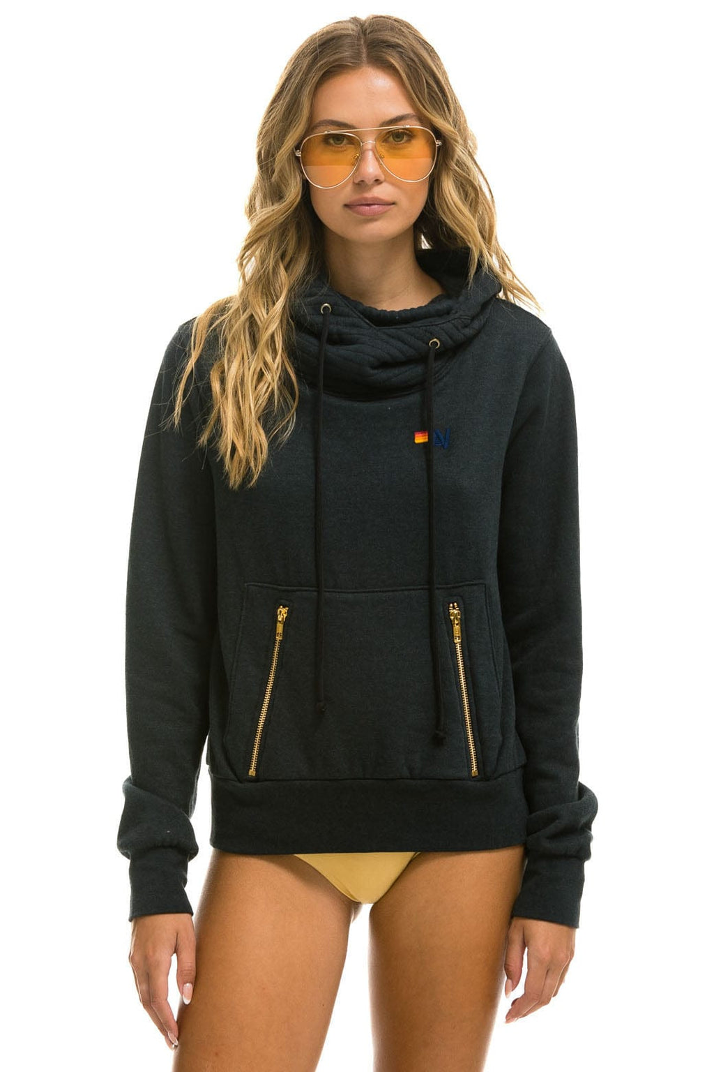 Retro NINJA PULLOVER HOODIE -CHARCOAL