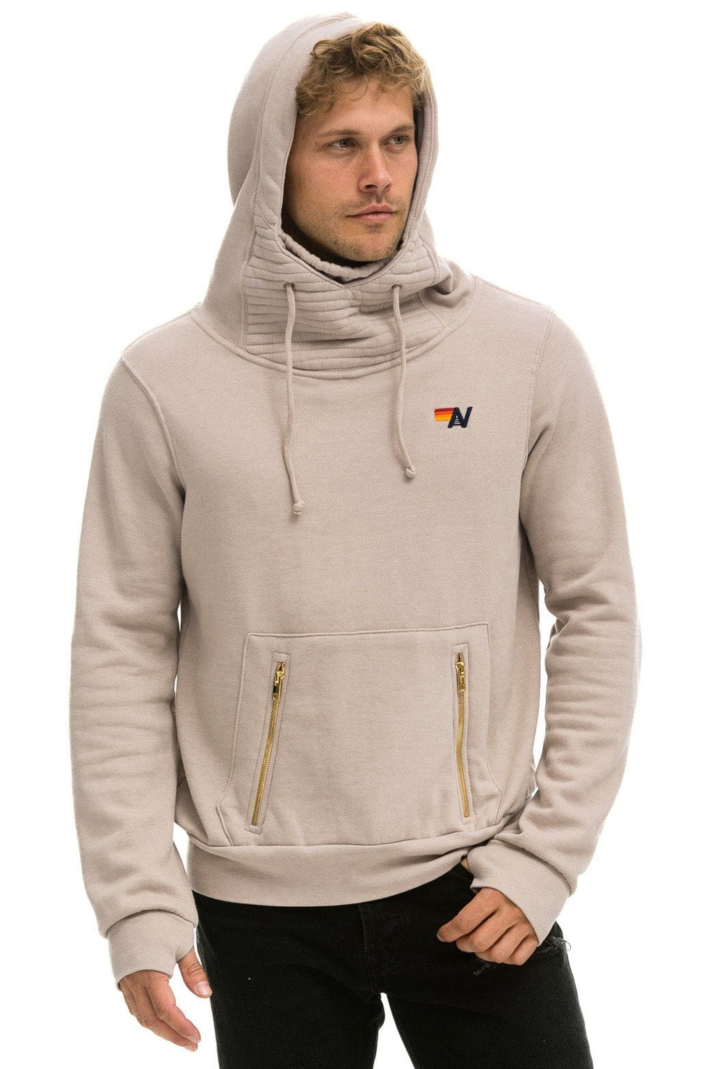 Retro NINJA PULLOVER HOODIE - SAND