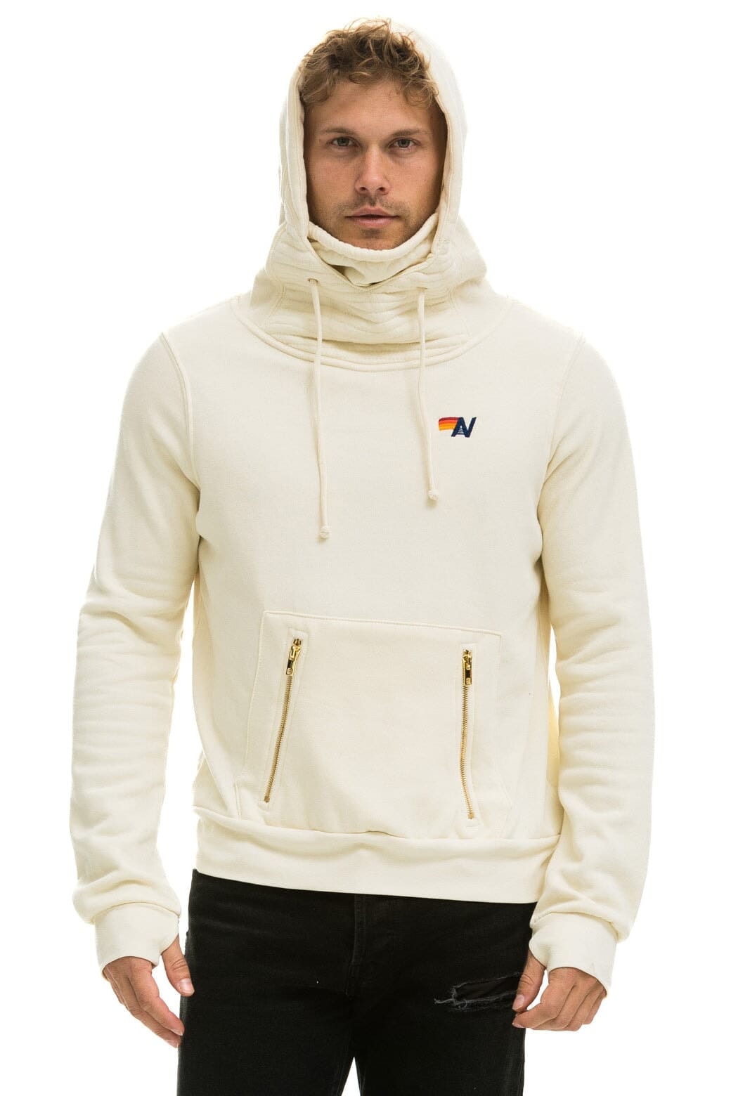 Retro NINJA PULLOVER HOODIE - VINTAGE WHITE