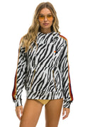 Retro NINJA PULLOVER HOODIE - ZEBRA