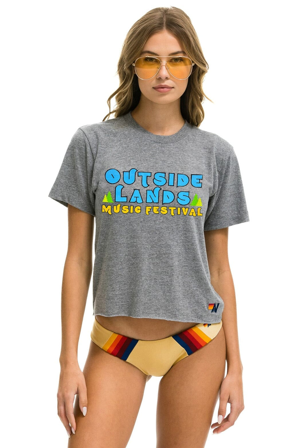 Retro OUTSIDE LANDS 2024 BOYFRIEND TEE - HEATHER GREY