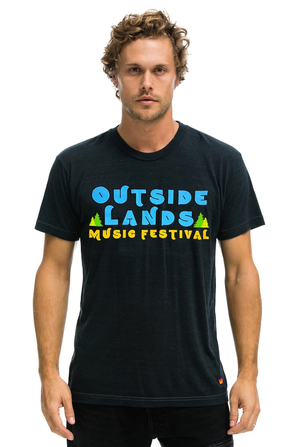 Retro OUTSIDE LANDS 2024 UNISEX CREW TEE - CHARCOAL
