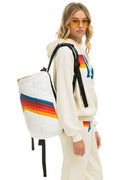 Retro PEAK PUFFER BACKPACK - WHITE GLOSSY