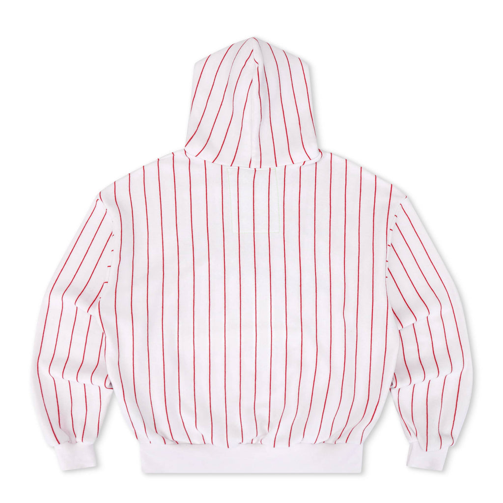 Retro PHILADELPHIA PHILLIES PINSTRIPE 2026 RELAXED PULLOVER HOODIE - WHITE RED