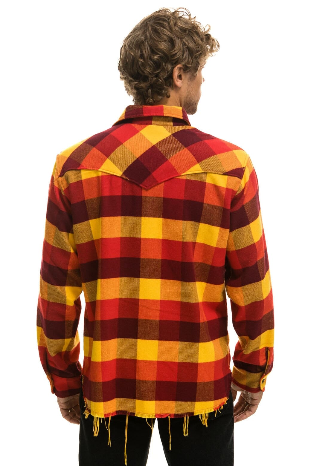 Retro PLAID FLANNEL LIGHT WEIGHT UNISEX WESTERN SHIRT - SURFY PLAID