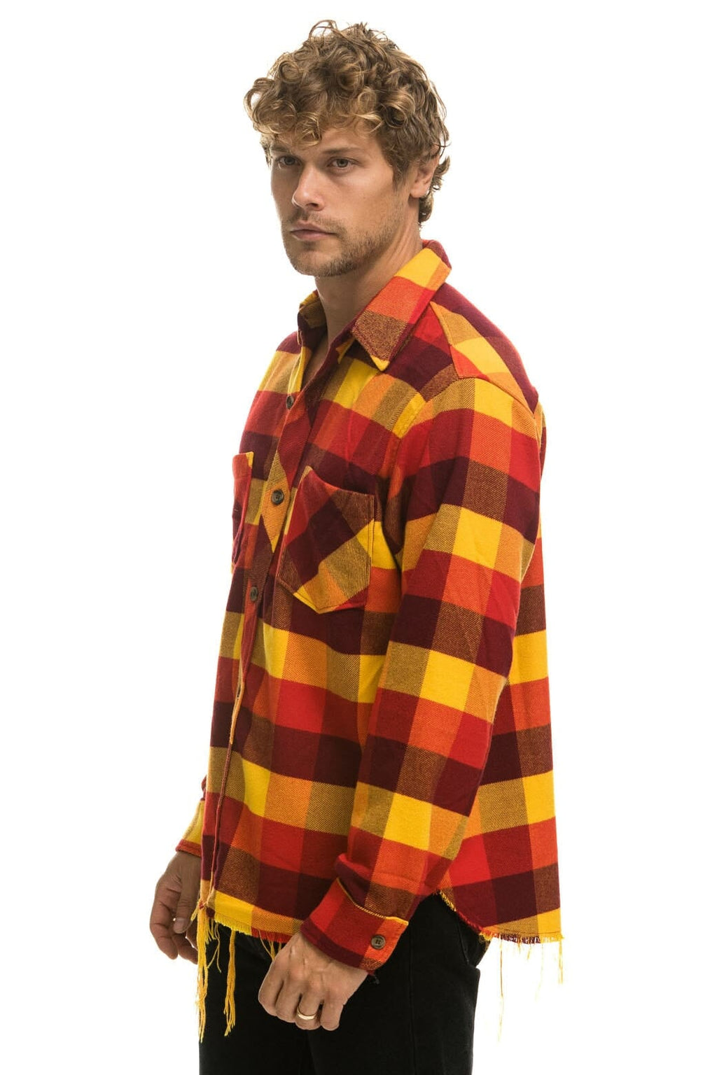 Retro PLAID FLANNEL LIGHT WEIGHT UNISEX WESTERN SHIRT - SURFY PLAID