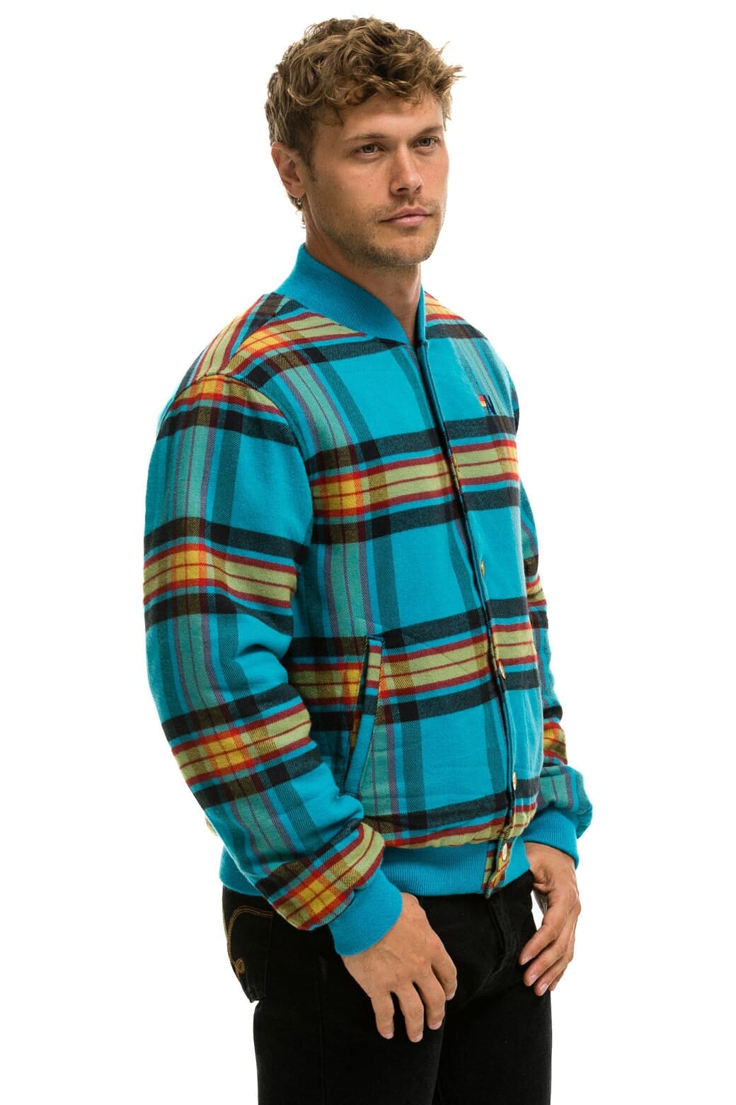 Retro PLAID UNISEX VARSITY JACKET - JACKSON PLAID