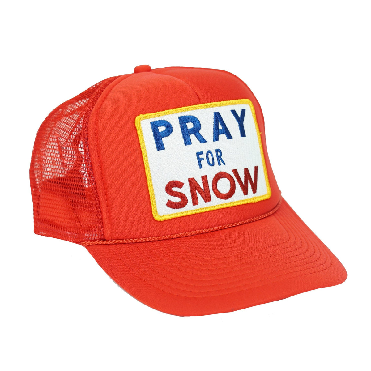Retro PRAY FOR SNOW VINTAGE TRUCKER HAT