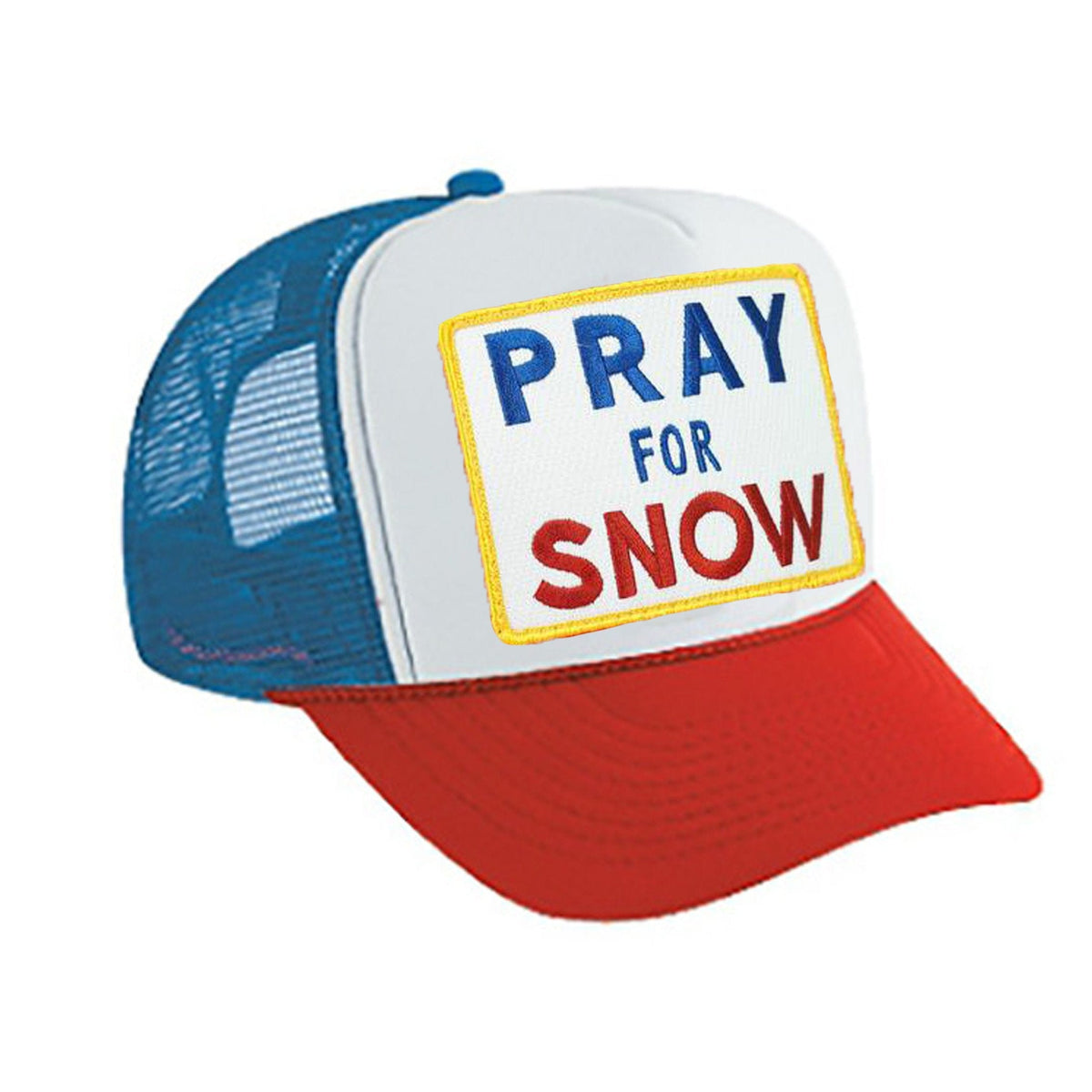Retro PRAY FOR SNOW VINTAGE TRUCKER HAT