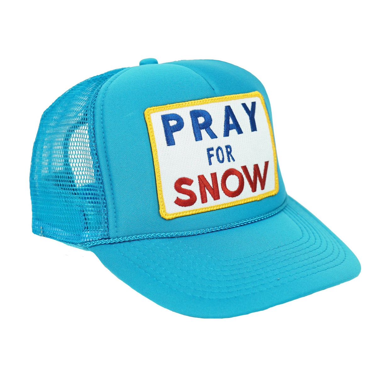 Retro PRAY FOR SNOW VINTAGE TRUCKER HAT