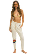 Retro RAINBOW 6 STRIPE CASHMERE RELAXED FIT PANT - VINTAGE WHITE