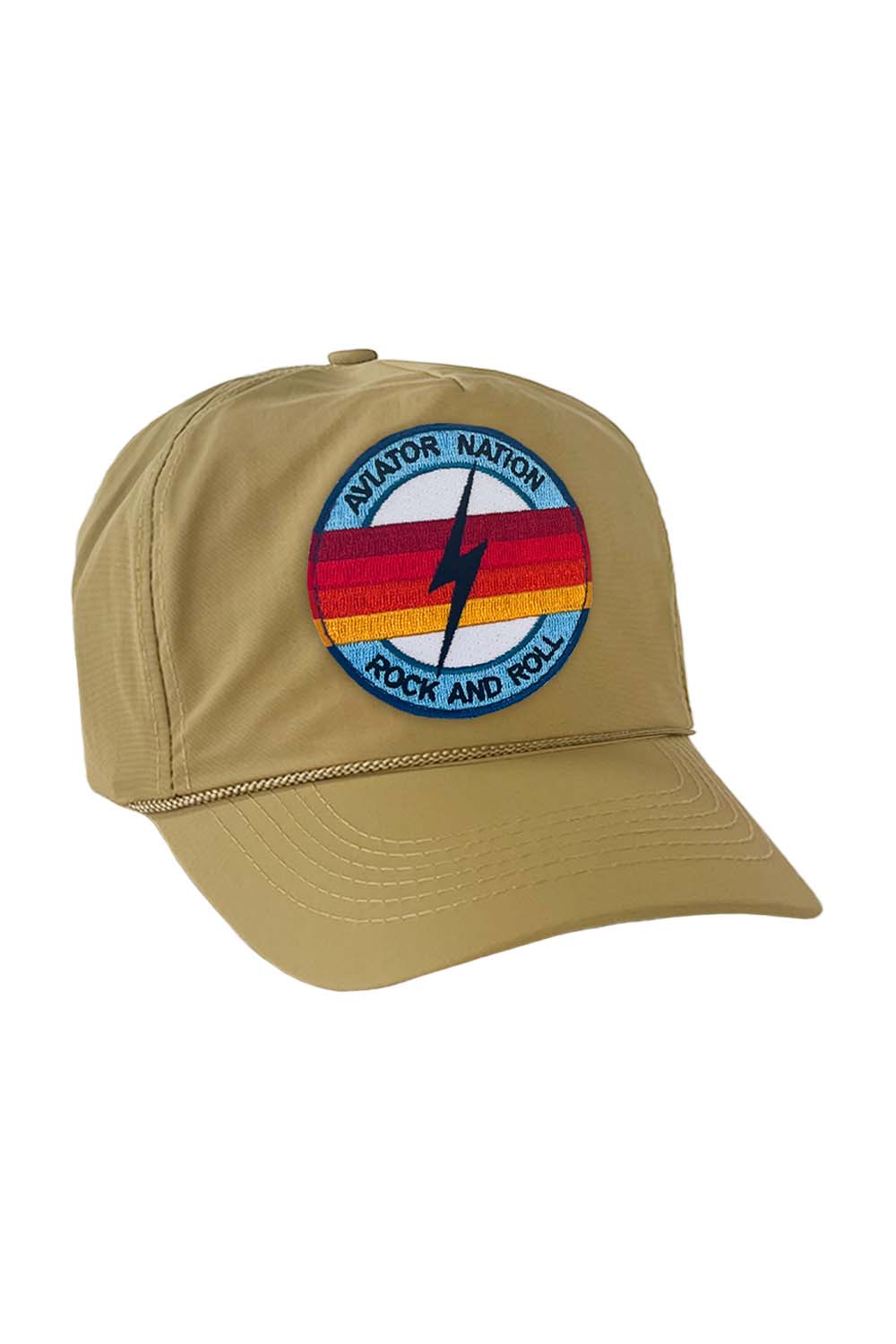 Retro ROCK AND ROLL BOLT - VINTAGE NYLON TRUCKER HAT