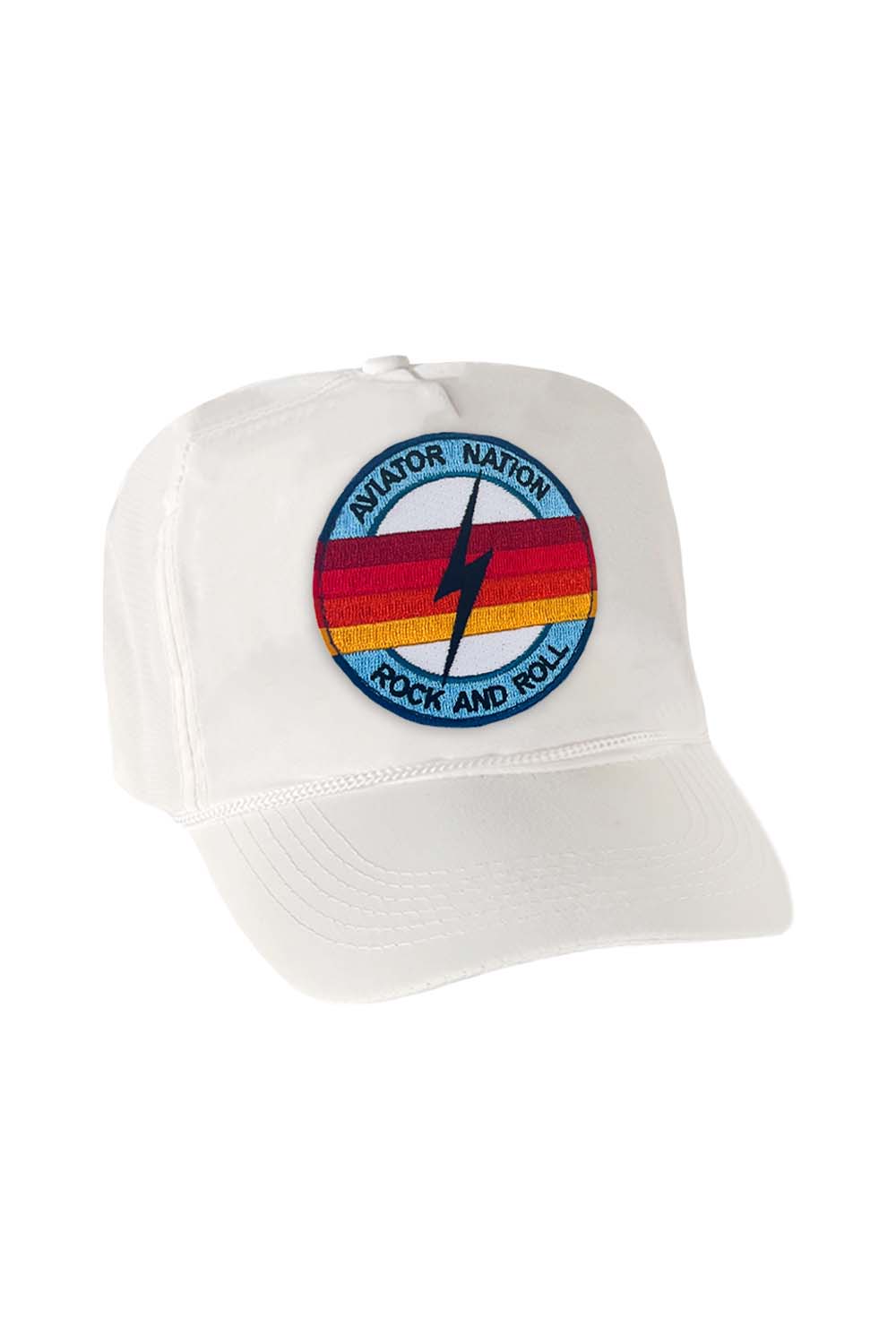 Retro ROCK AND ROLL BOLT - VINTAGE NYLON TRUCKER HAT