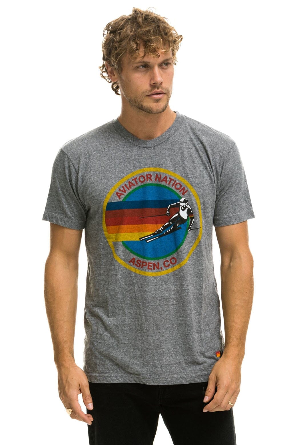 Retro SIGNATURE ASPEN TEE - HEATHER GREY