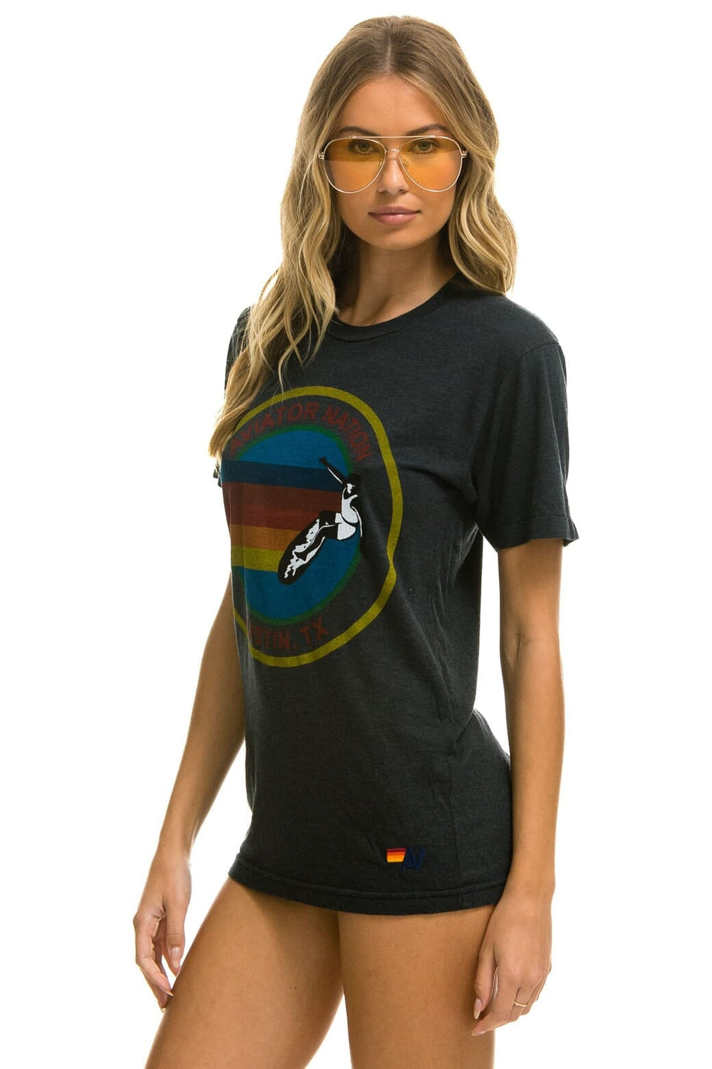 Retro SIGNATURE AUSTIN TEE - CHARCOAL