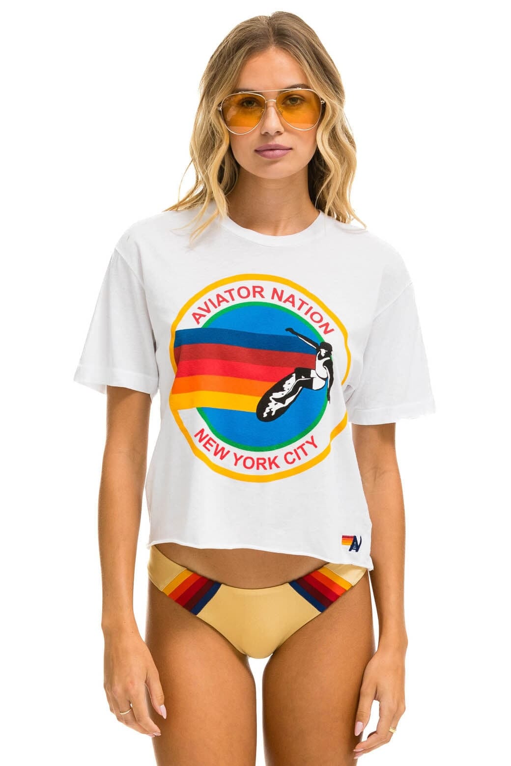 Retro SIGNATURE NEW YORK CITY BOYFRIEND TEE - WHITE