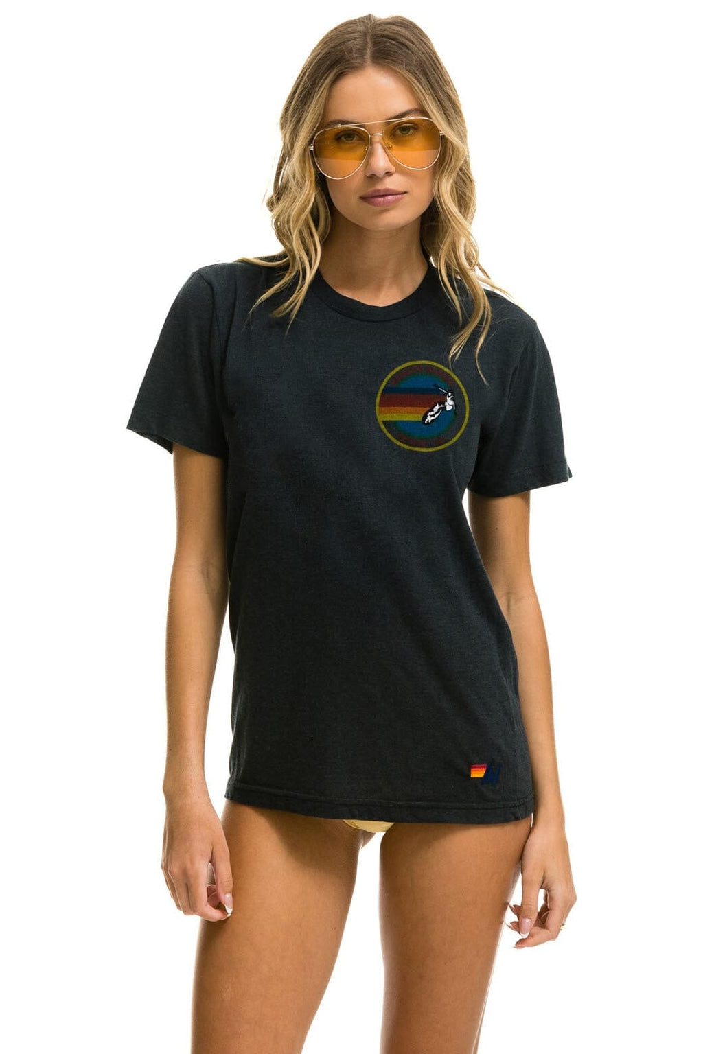 Retro SIGNATURE SMALL VENICE CIRCLE TEE - CHARCOAL