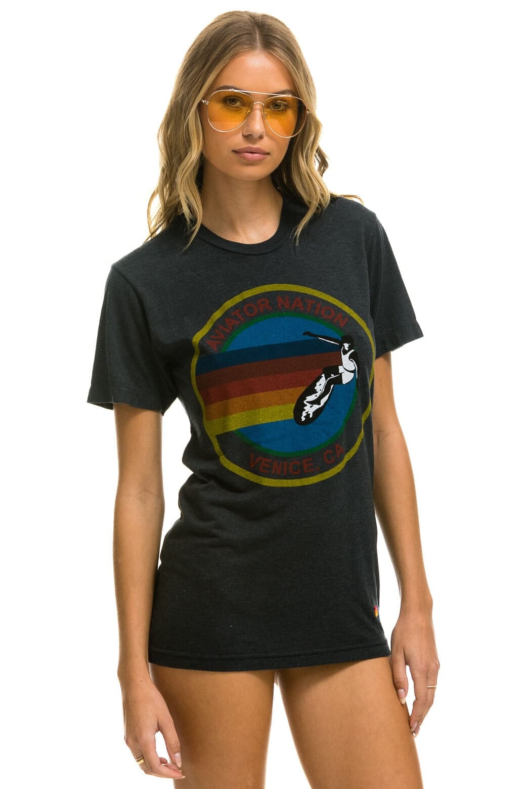 Retro SIGNATURE VENICE TEE - CHARCOAL