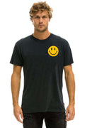 Retro SMILEY 2 CREW TEE - CHARCOAL