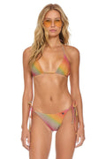 Retro SPARKLE TURKS SIDE TIE CHEEKY BIKINI BOTTOMS - RAINBOW