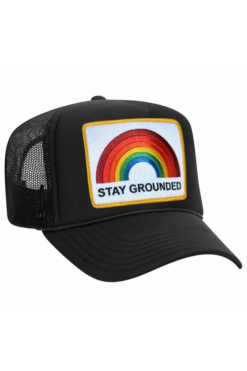 Retro STAY GROUNDED TRUCKER HAT