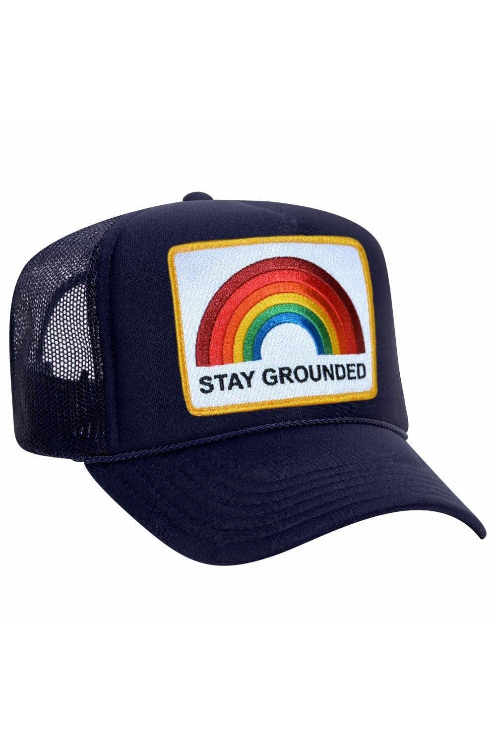 Retro STAY GROUNDED TRUCKER HAT