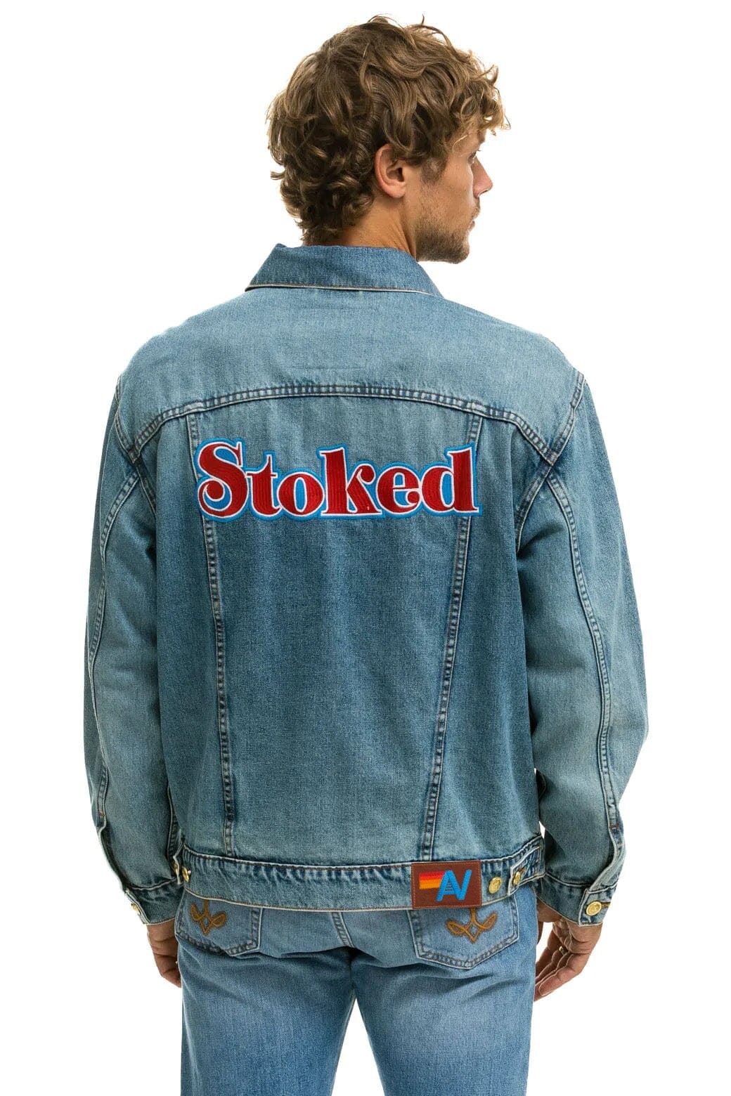 Retro STOKED OVERSIZED CONCERT DENIM JACKET - VINTAGE