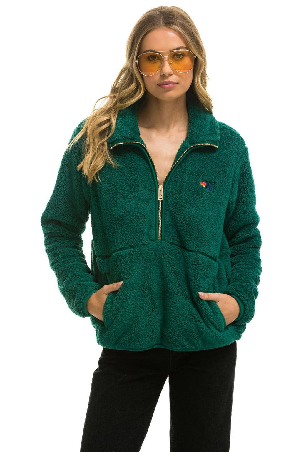 Retro TEDDY UNISEX HALF ZIP JACKET - AMAZON