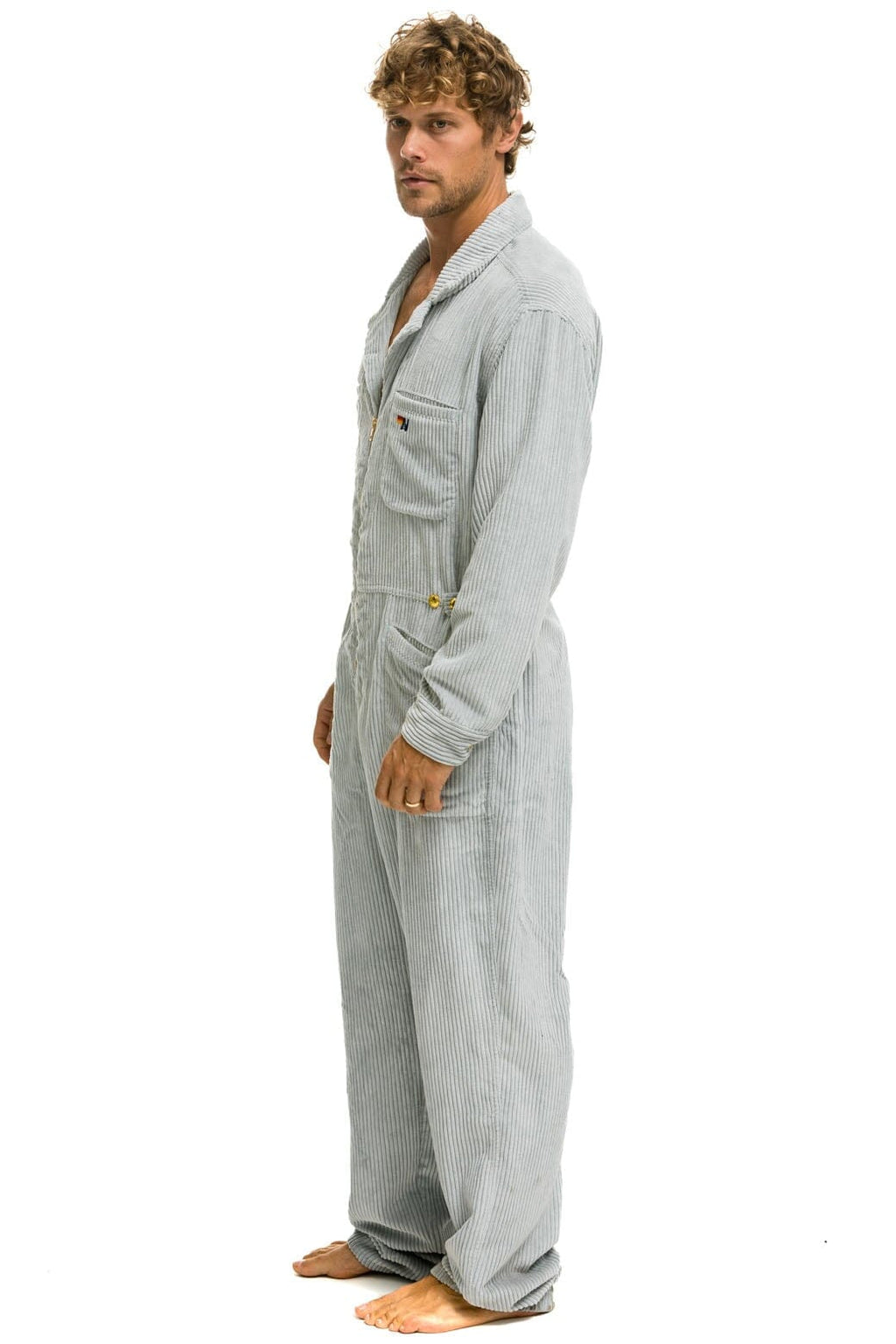 Retro UNISEX CORDUROY FLIGHT SUIT - CLOUD