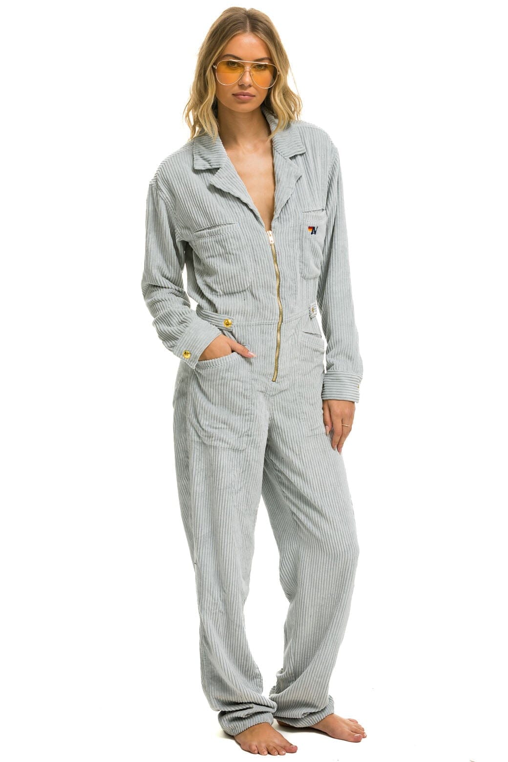 Retro UNISEX CORDUROY FLIGHT SUIT - CLOUD