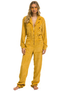 Retro UNISEX CORDUROY FLIGHT SUIT - HONEY