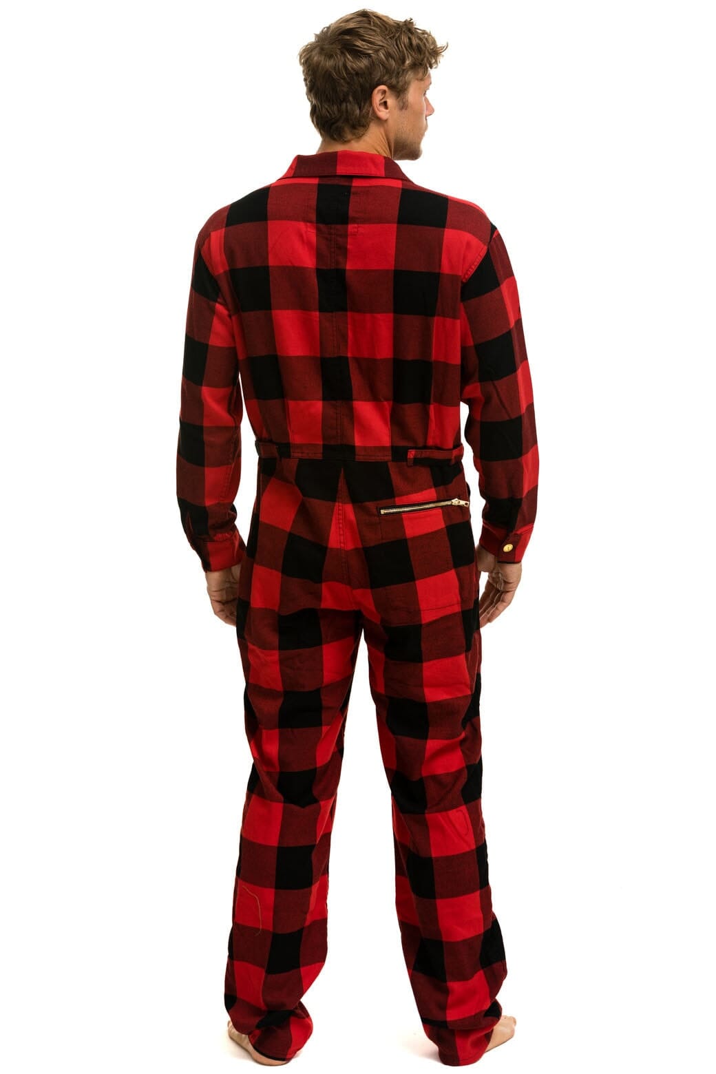Retro UNISEX PLAID FLIGHT SUIT - BUFFALO PLAID