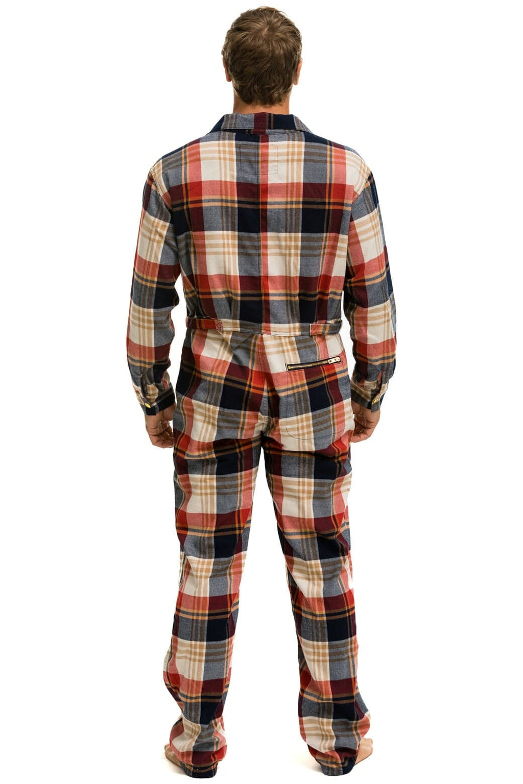 Retro UNISEX PLAID FLIGHT SUIT - COWBOY PLAID
