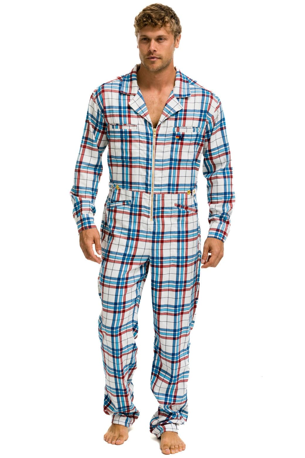 Retro UNISEX PLAID FLIGHT SUIT - MONTAUK PLAID