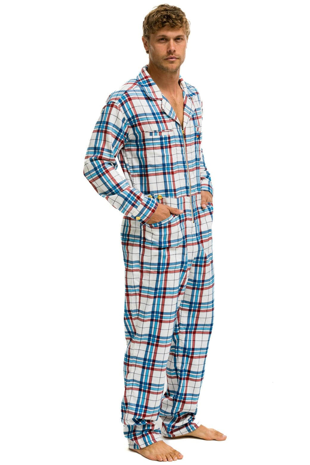 Retro UNISEX PLAID FLIGHT SUIT - MONTAUK PLAID