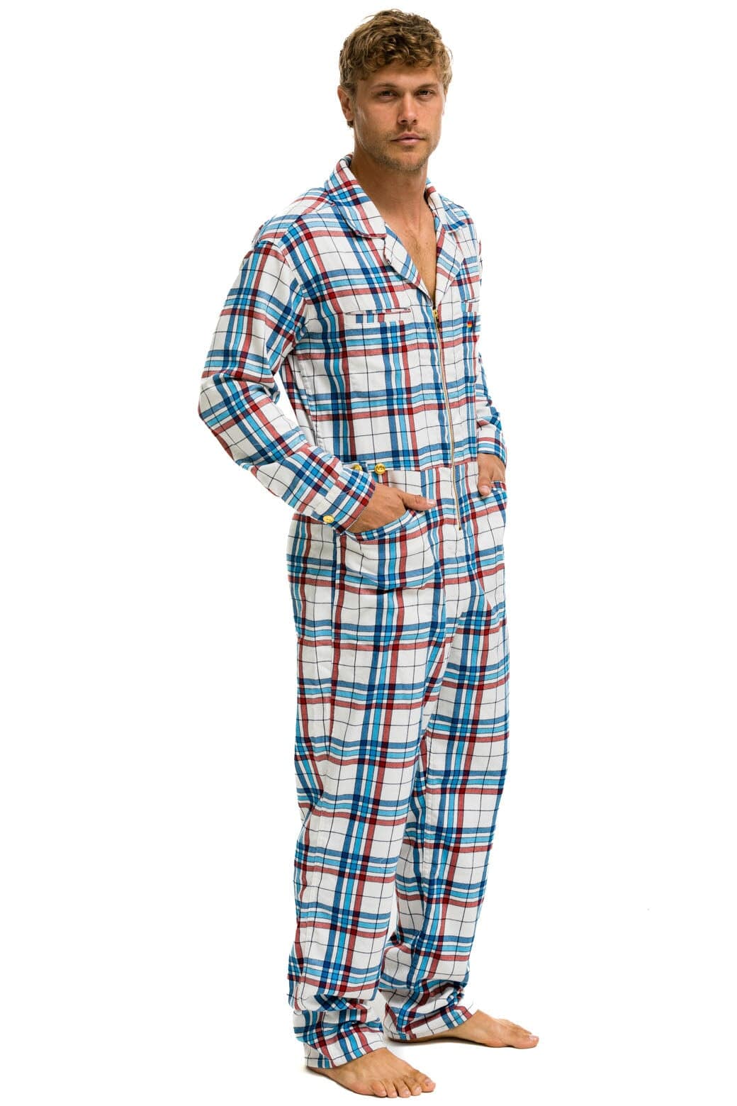 Retro UNISEX PLAID FLIGHT SUIT - MONTAUK PLAID