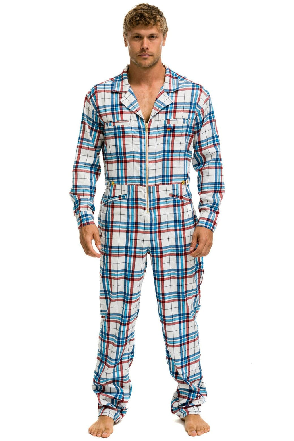 Retro UNISEX PLAID FLIGHT SUIT - MONTAUK PLAID