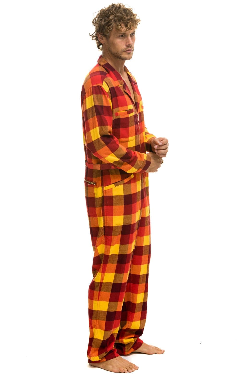 Retro UNISEX PLAID FLIGHT SUIT - SURFY PLAID