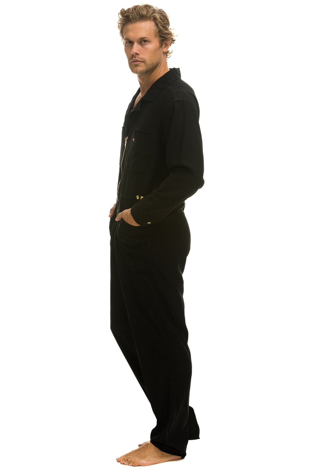 Retro UNISEX TWILL FLIGHT SUIT - BLACK