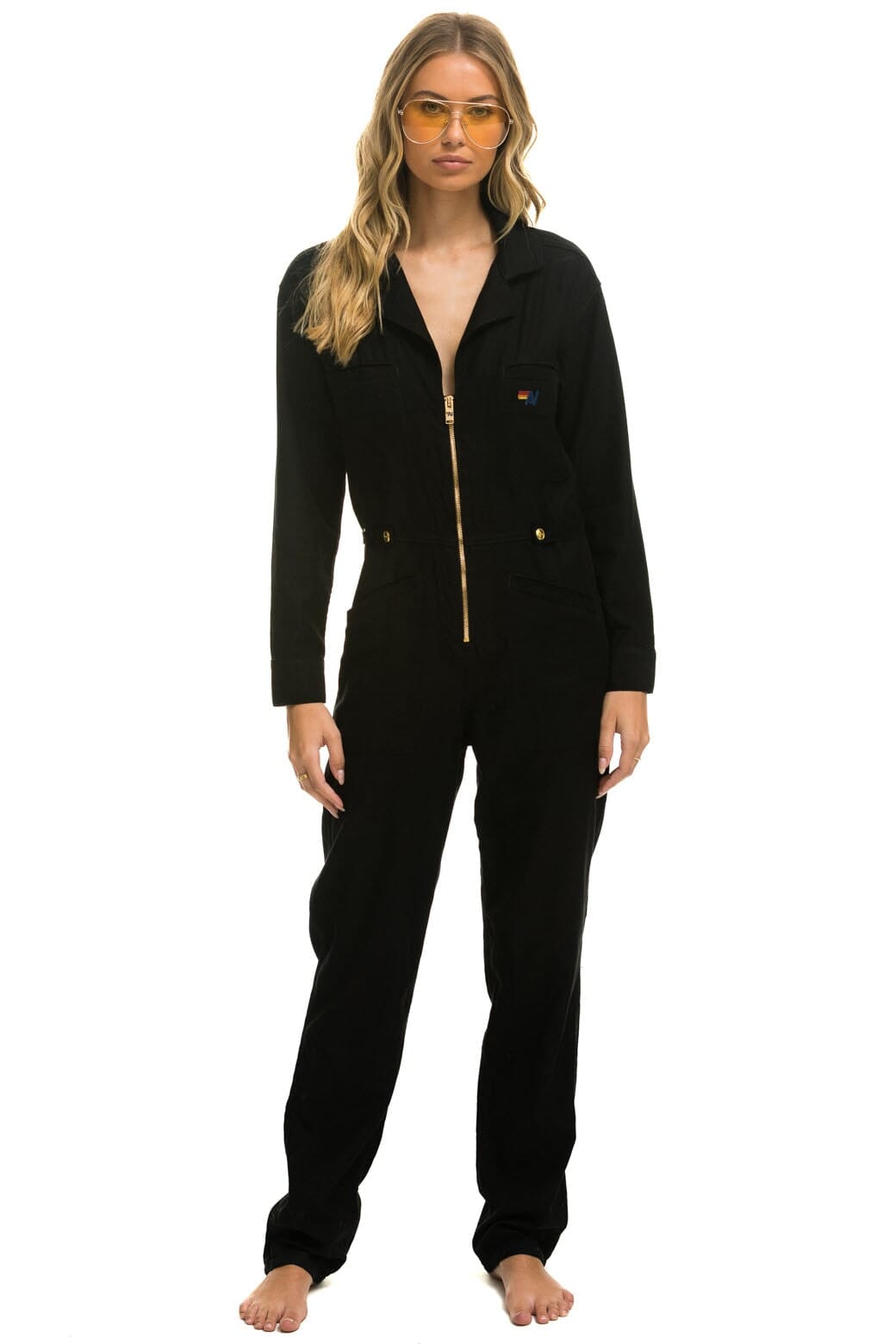 Retro UNISEX TWILL FLIGHT SUIT - BLACK