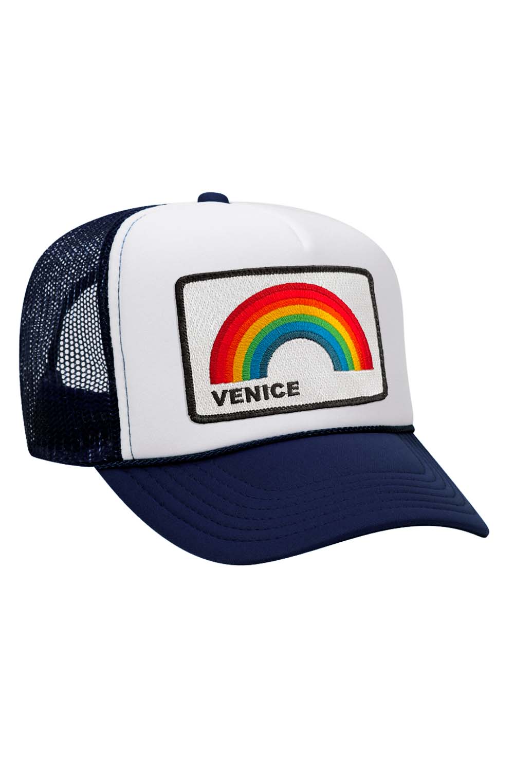 Retro VENICE RAINBOW TRUCKER HAT