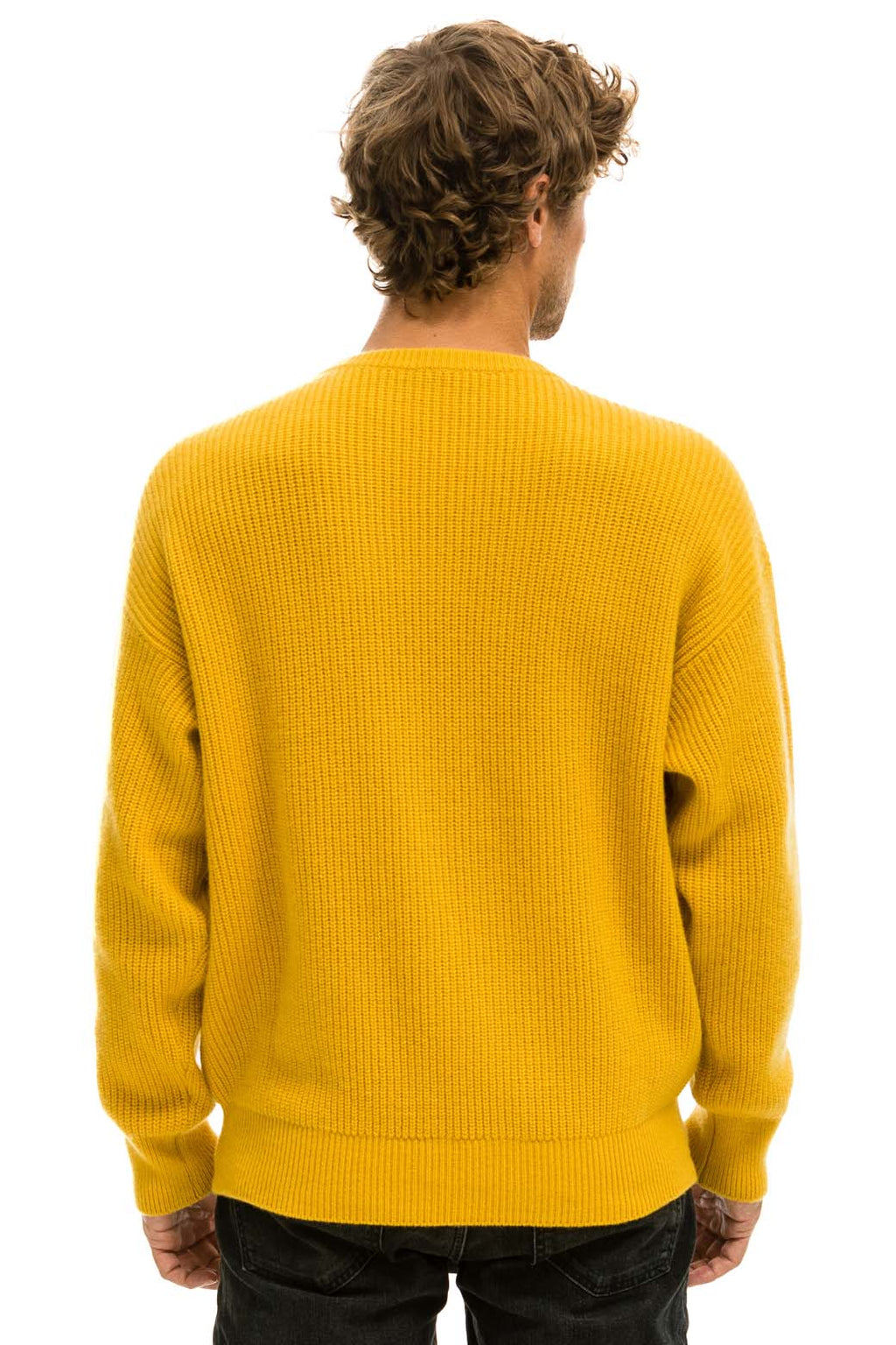 Retro VINTAGE CABIN UNISEX CASHMERE SWEATER - GOLD