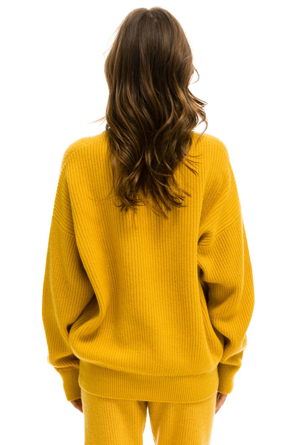 Retro VINTAGE CABIN UNISEX CASHMERE SWEATER - GOLD
