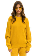 Retro VINTAGE CABIN UNISEX CASHMERE SWEATER - GOLD